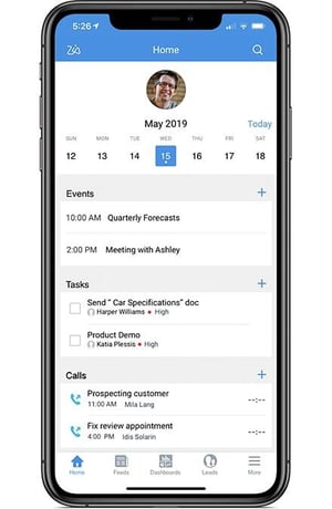 Zoho’s mobile app